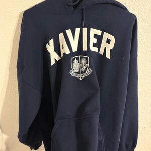 Retro XAVIER Navy Graphic Hoodie